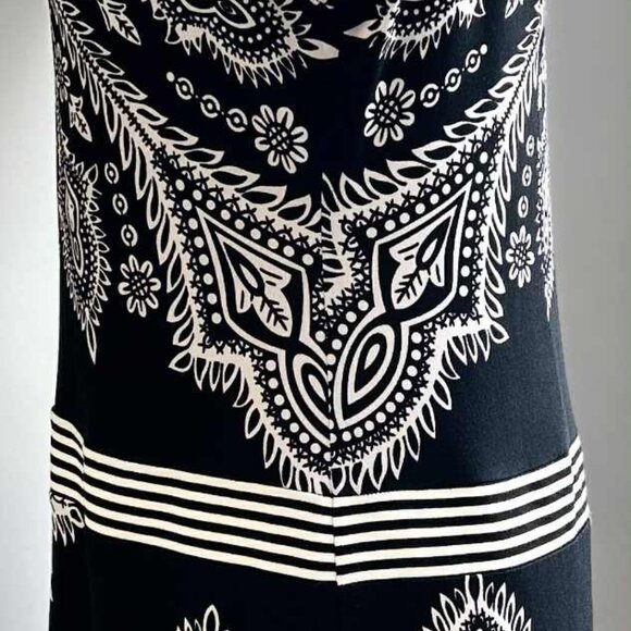 Joseph Ribkoff Black & White Medallion Print Graphic Stretch Jersey Dress – US S - Picture 10 of 14